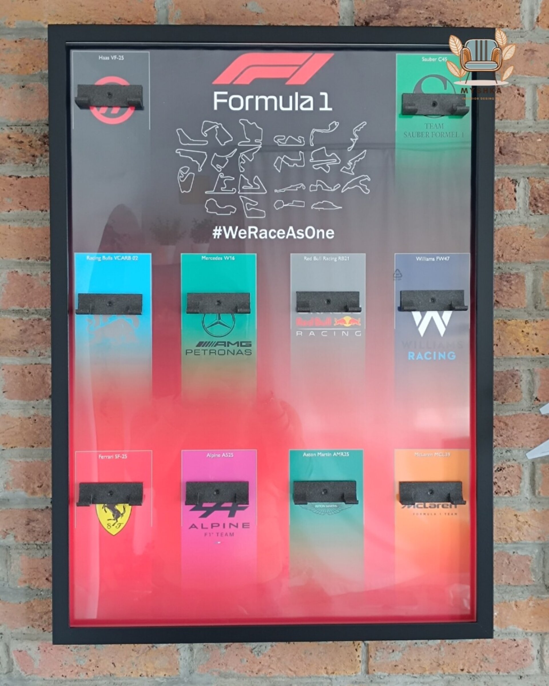 Marco Expositor Lego Speed Champions Formula 1 Rojo 50x70cm - 2