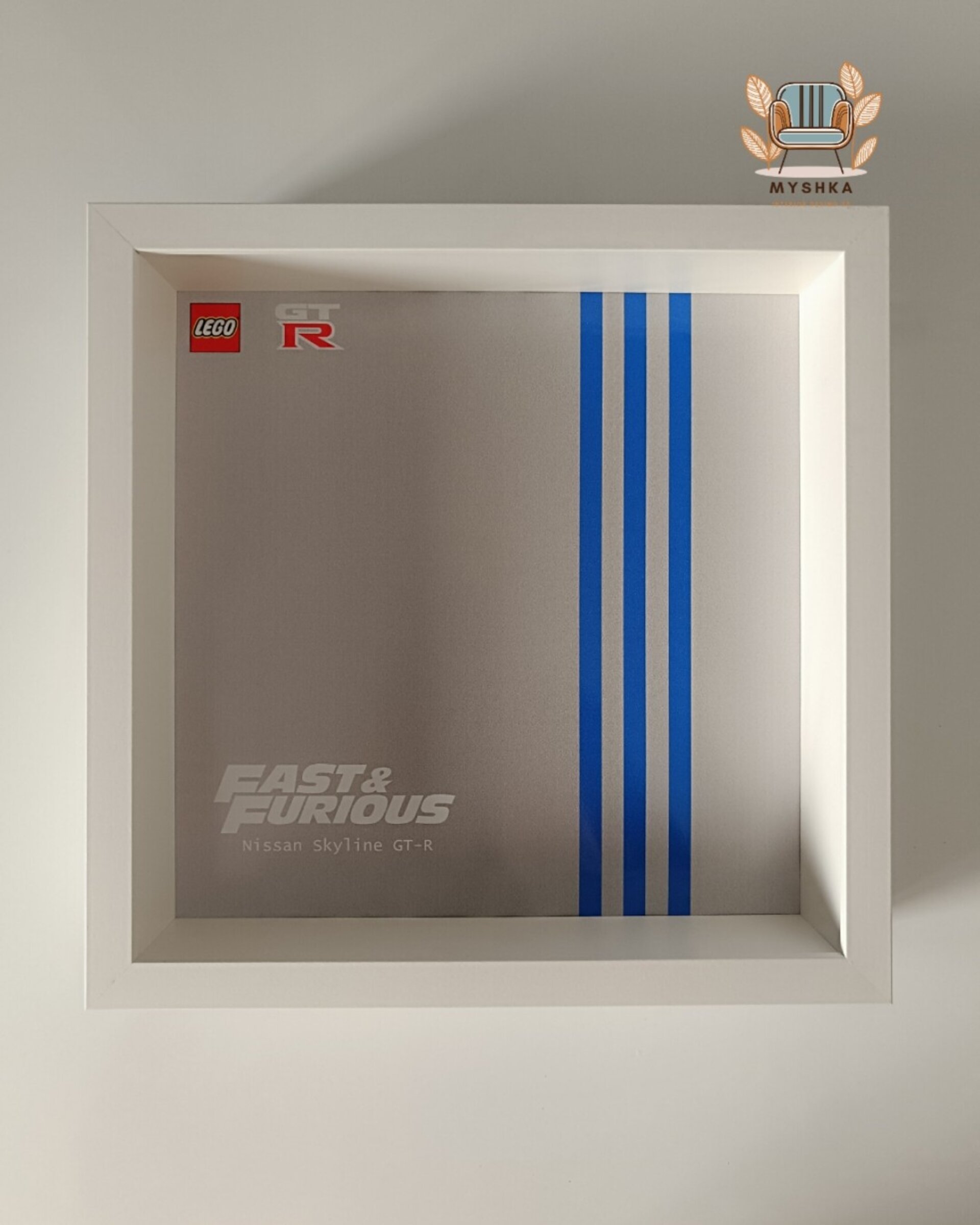 Marco expositor vehículos LEGO® Speed Champions Nissan Skyline Gris - 4