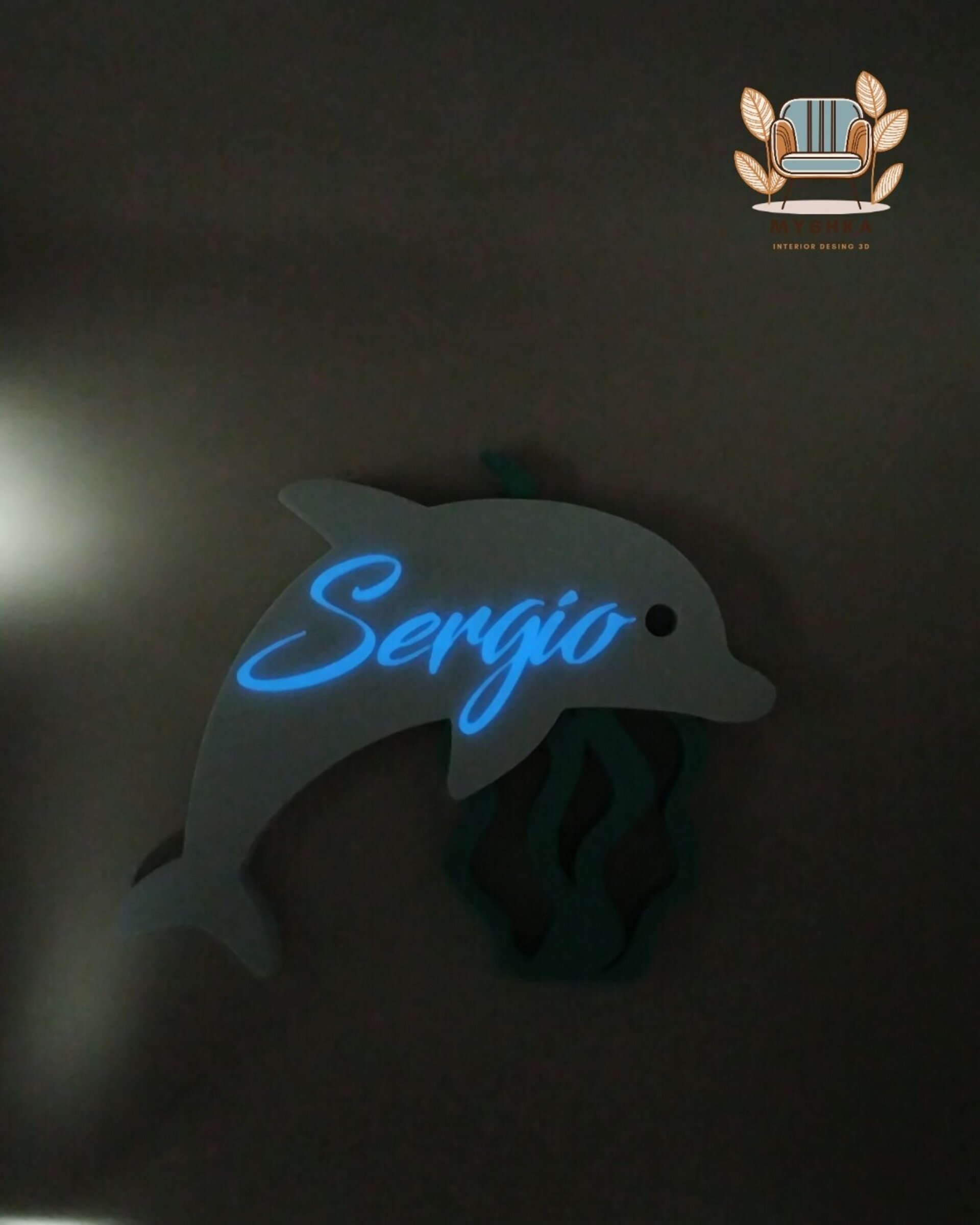 Figura Delfín Personalizable luminiscente - 3