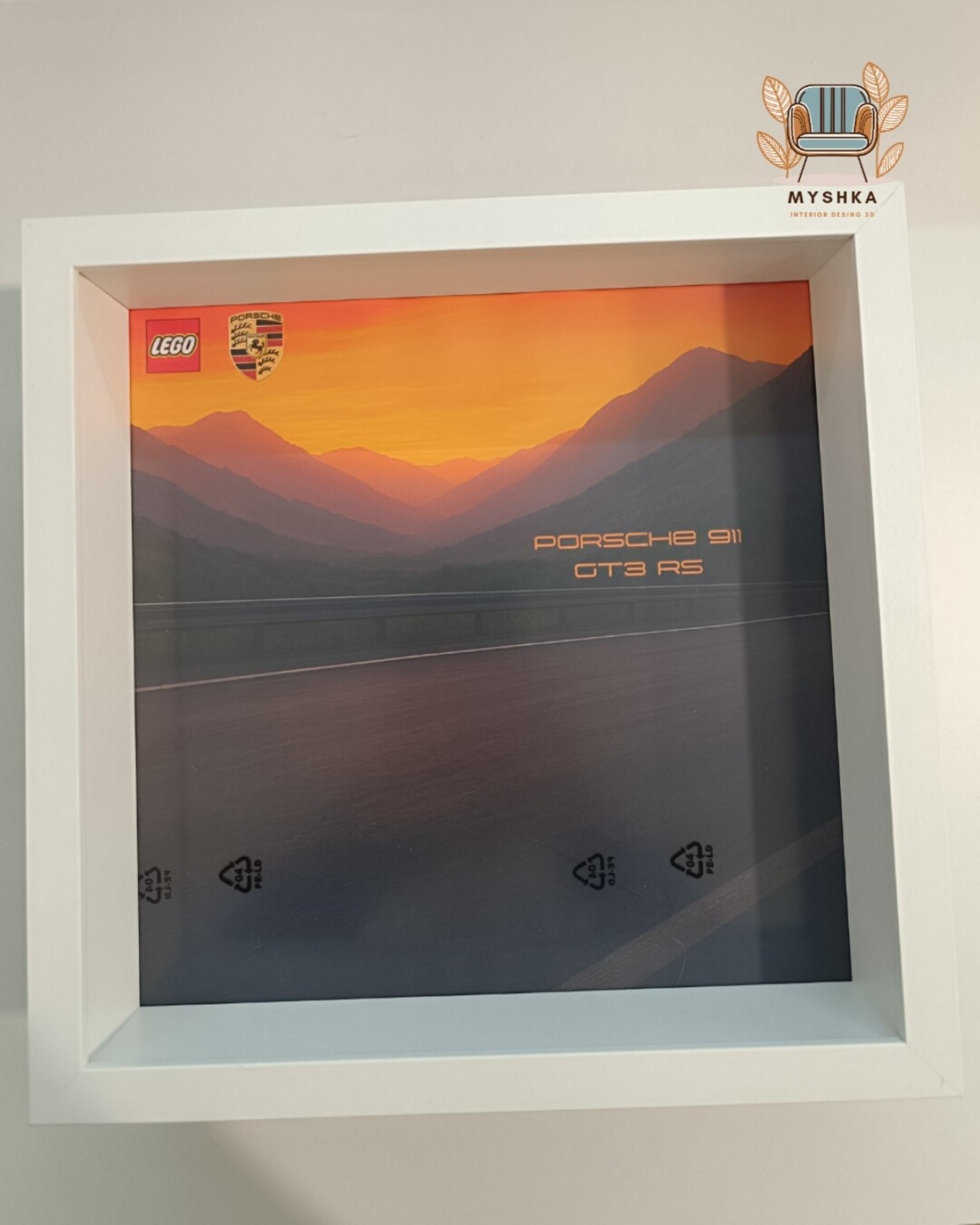 Marco expositor vehículos LEGO® Speed Champions 77239 Porsche 911 GT3 RS. - 2
