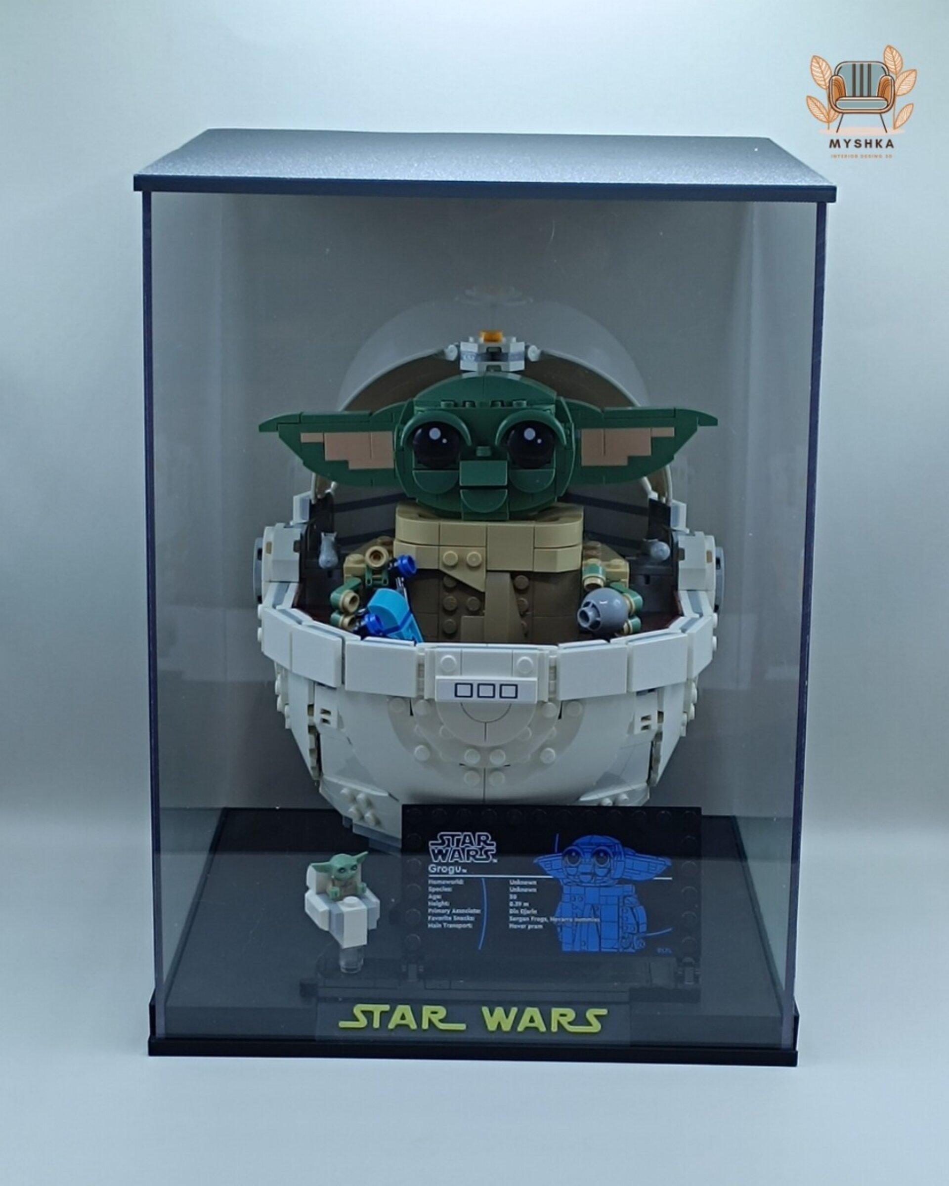 Vitrina Lego 75304 Grogu con Aerocuna - 1