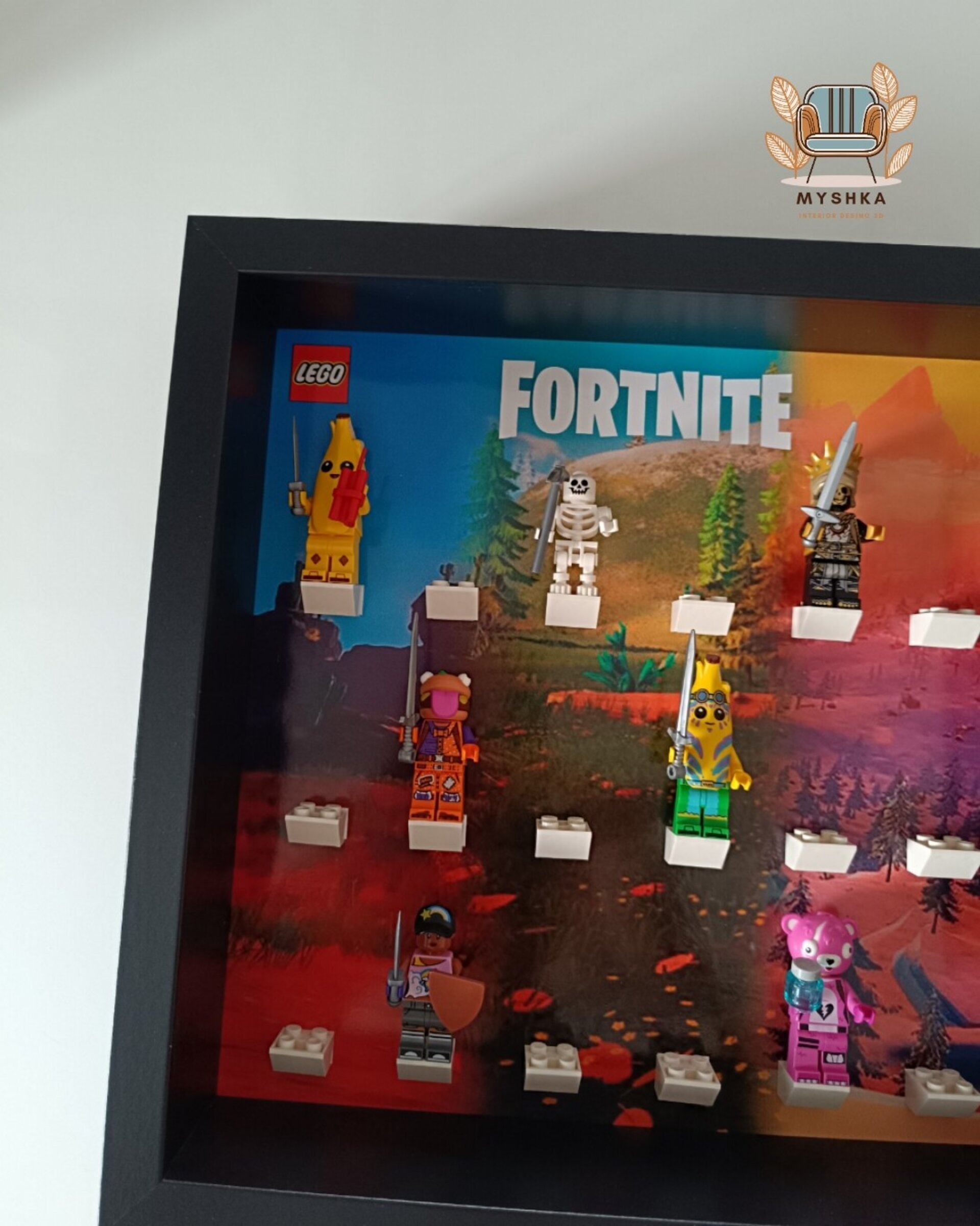 Marco exhibición LEGO® Minifiguras Fortnite Biomas - 3
