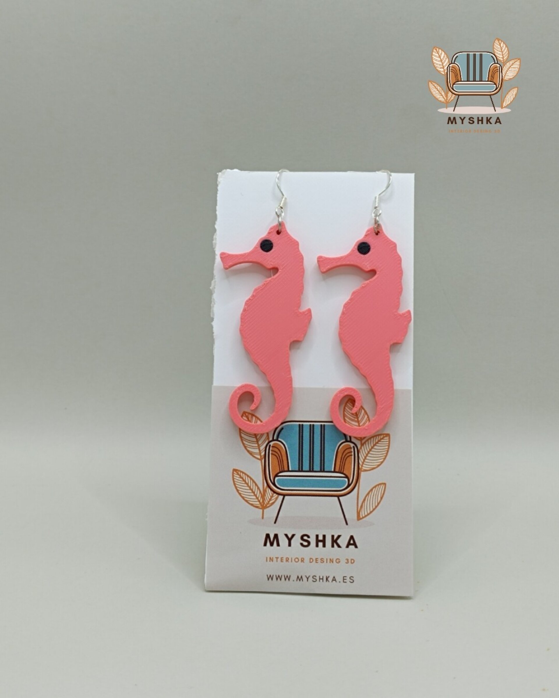 Pendientes Caballito de Mar con Enganches de Plata de Ley S925 - 2