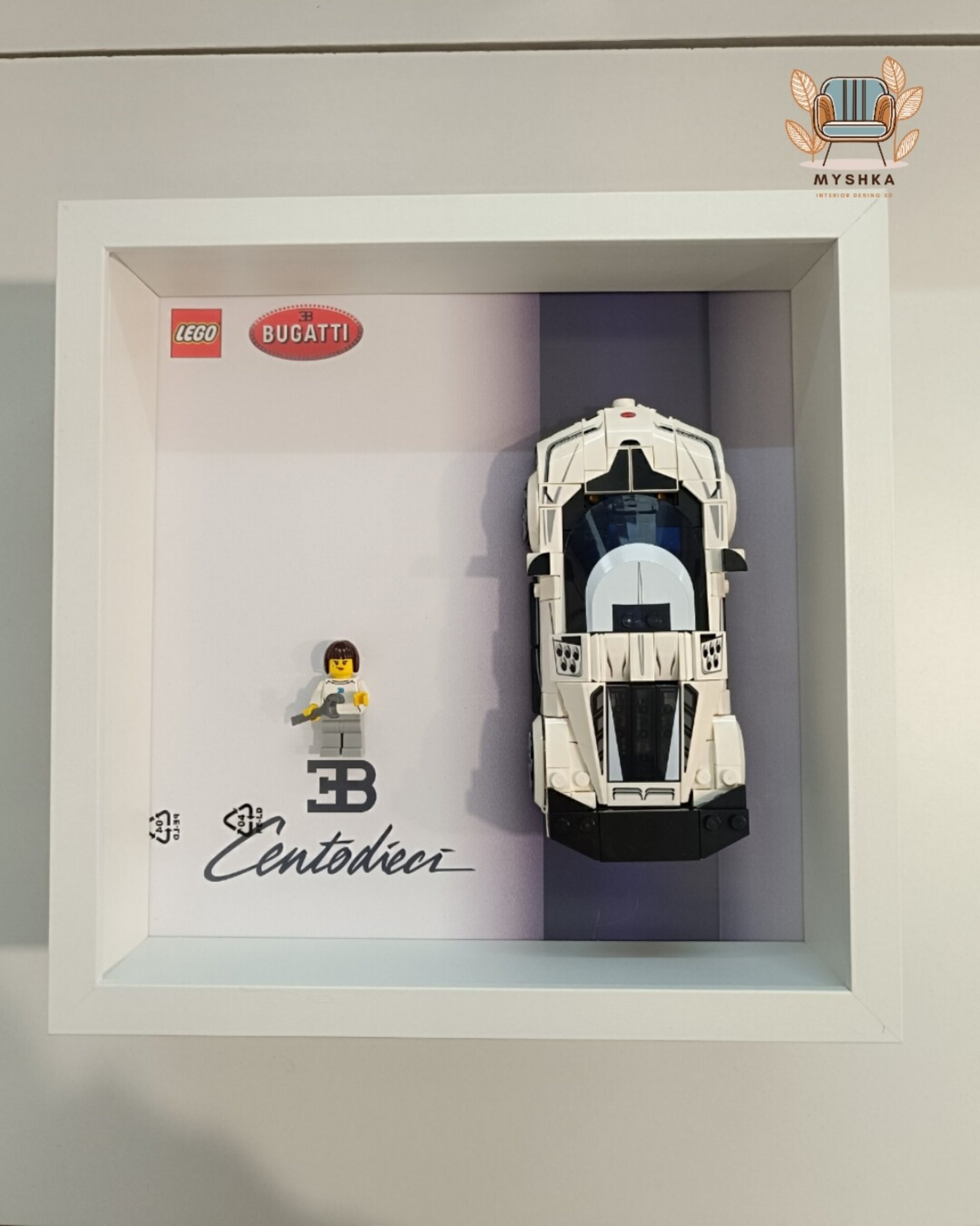 Marco expositor vehículos LEGO® Speed Champions Bugatti Centodieci, set 77240 - 3