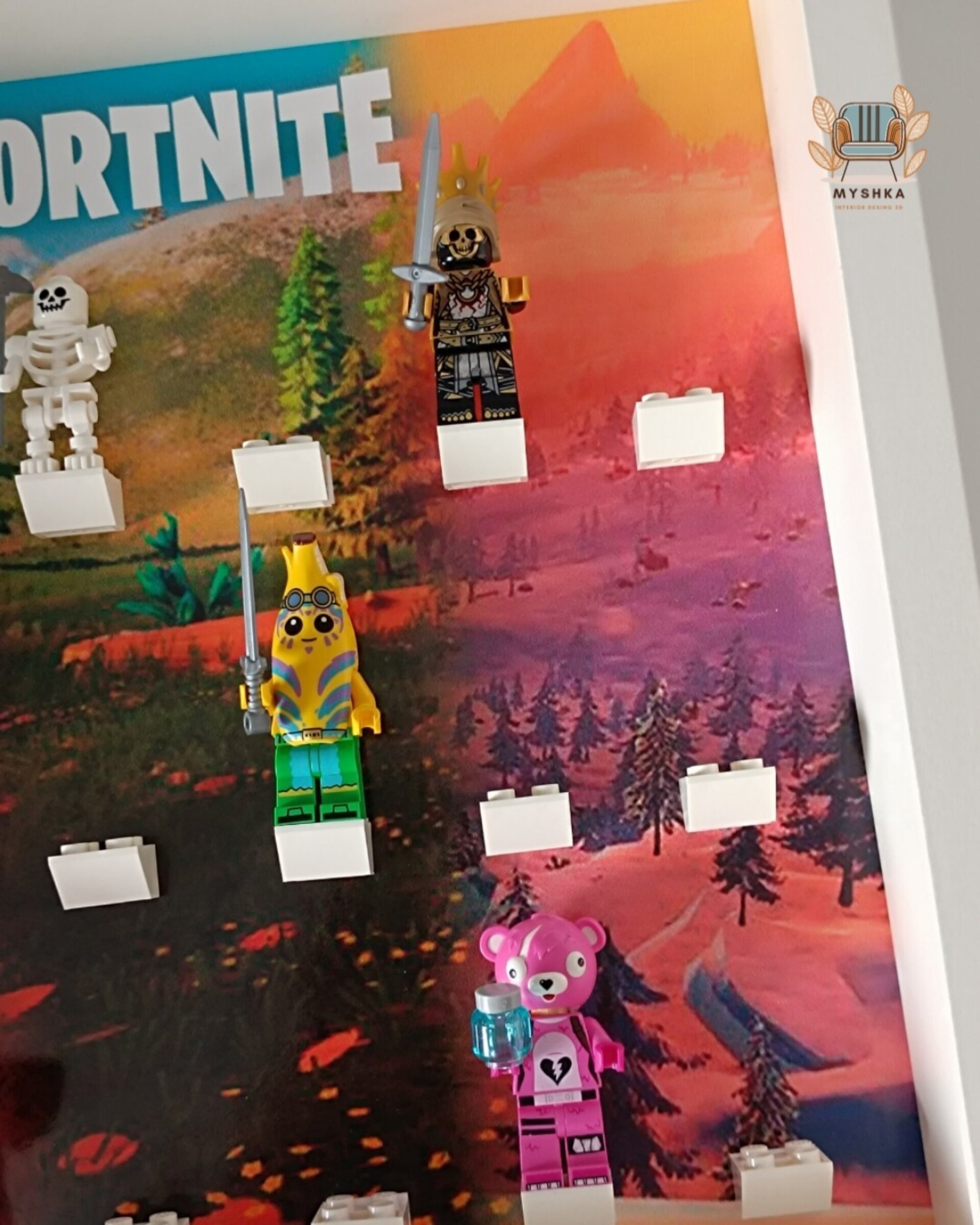 Marco exhibición LEGO® Minifiguras Fortnite Biomas - 4