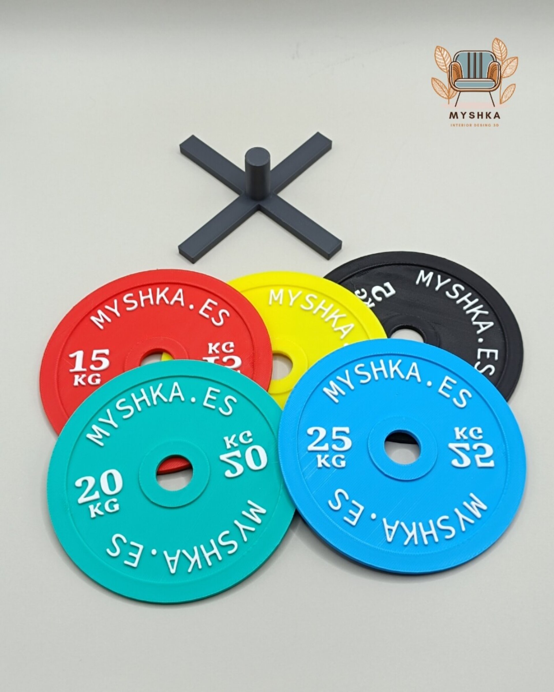 Set de posavasos Discos de Pesas - 3