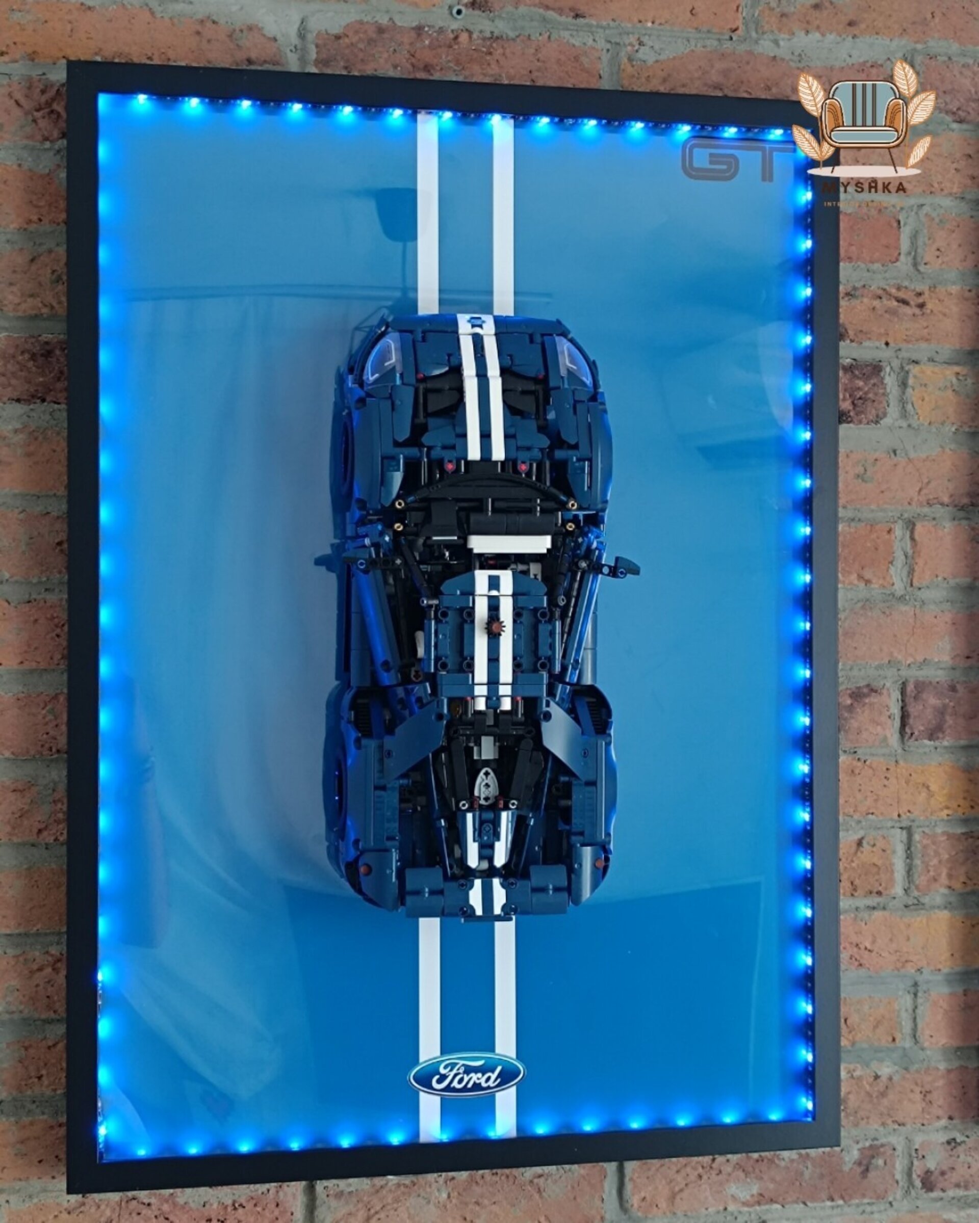 Marco expositor para vehículos LEGO® Technic Ford GT - 2