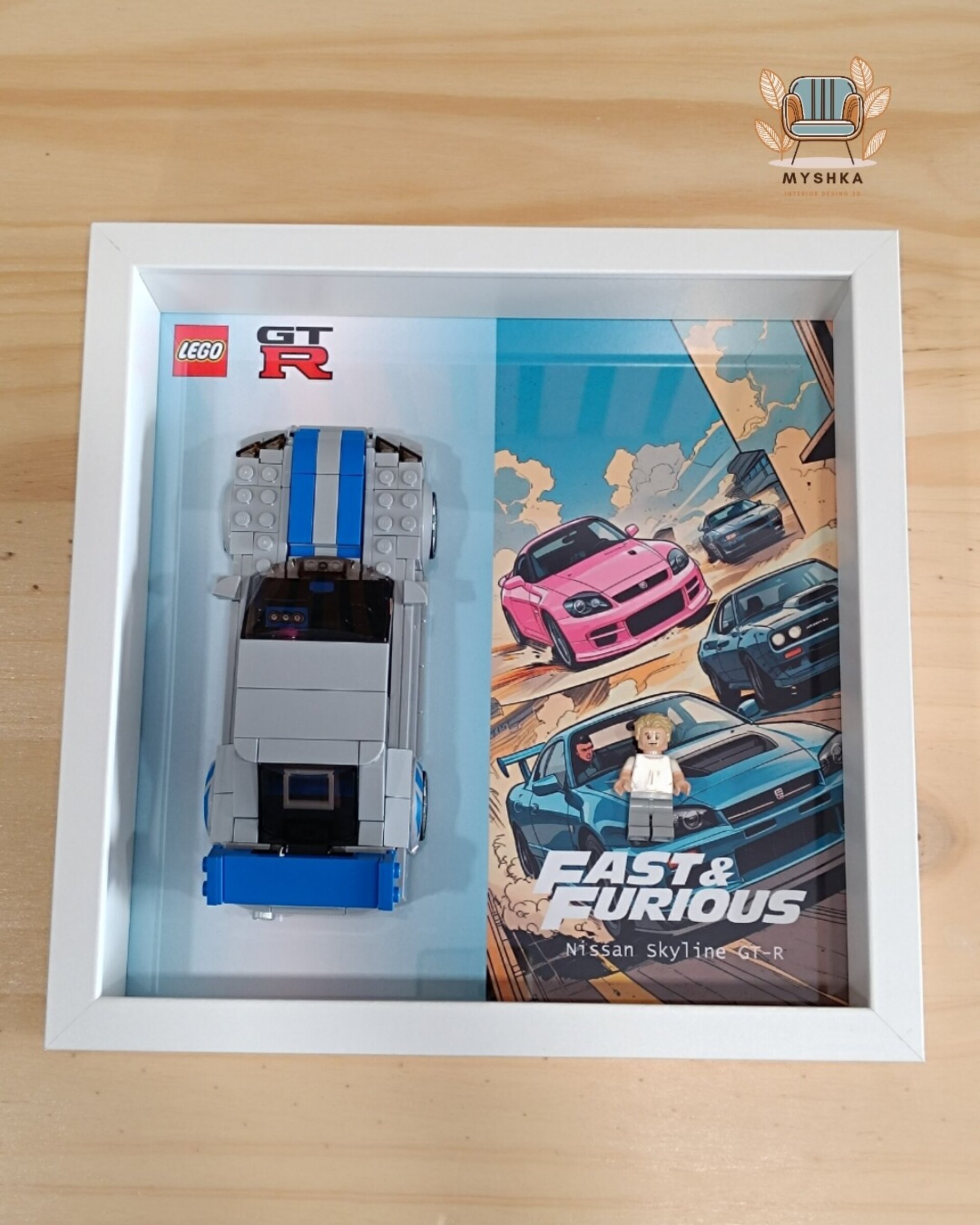 Marco expositor vehículos LEGO® Speed Champions Cómic Nissan Skyline - 1