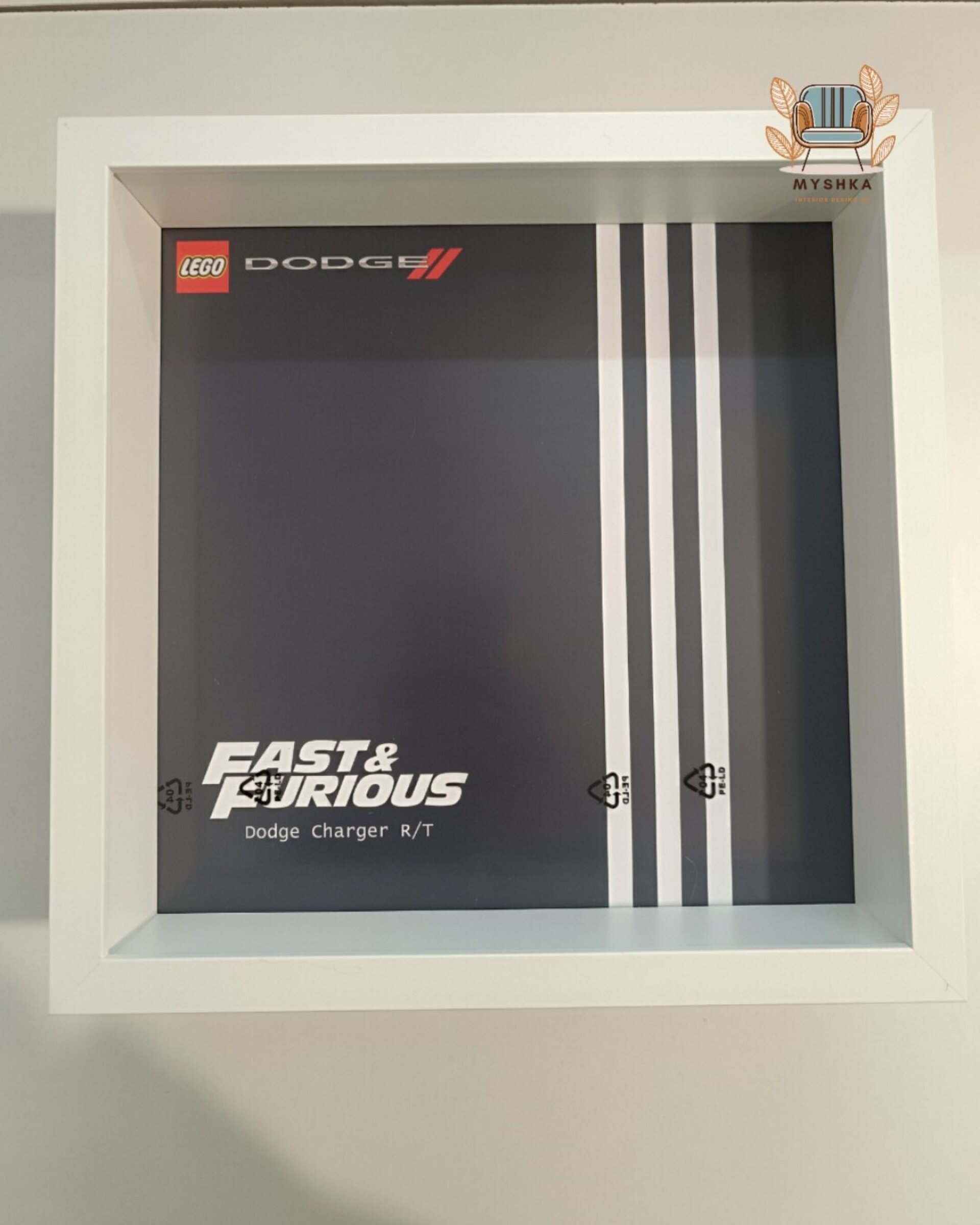 Marco expositor LEGO® Speed Champions Dodge Charger T/R Negro - 4