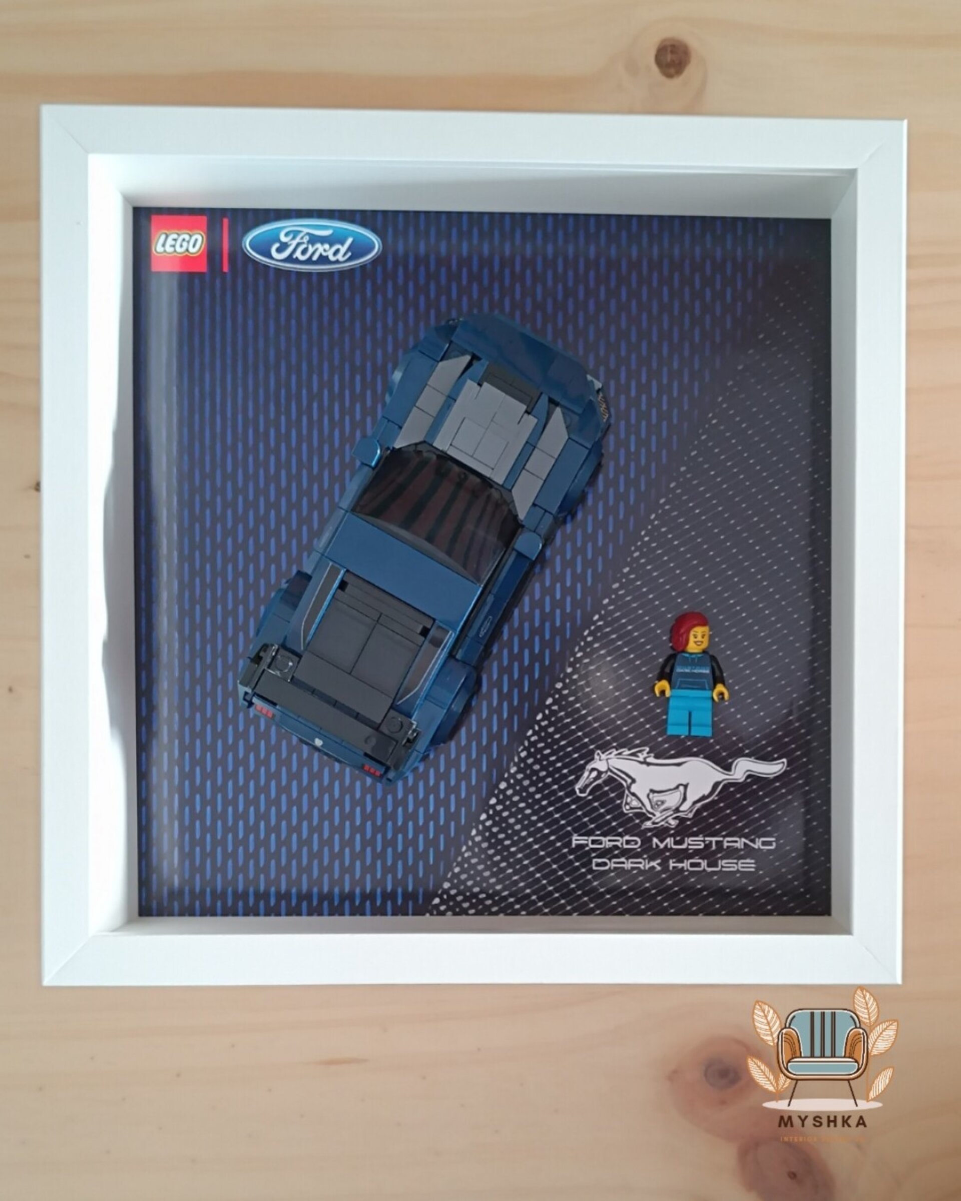 Marco expositor vehículos LEGO® Speed Ford Mustang Dark Horse - 1