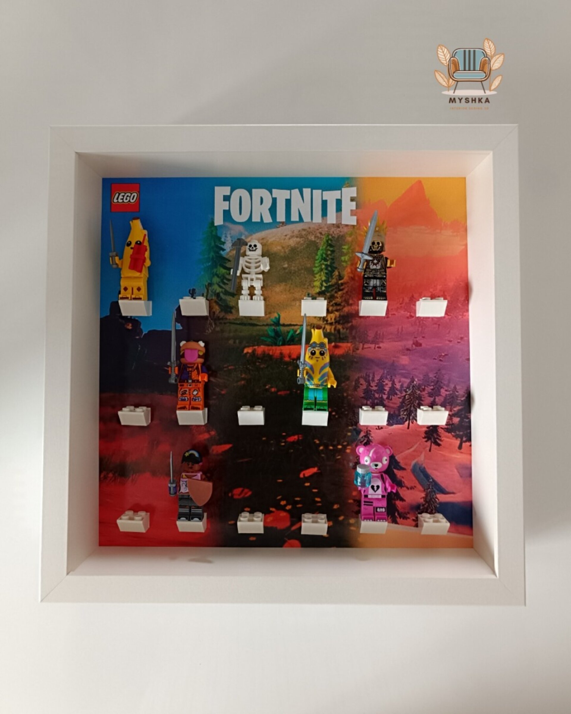 Marco exhibición LEGO® Minifiguras Fortnite Biomas - 2