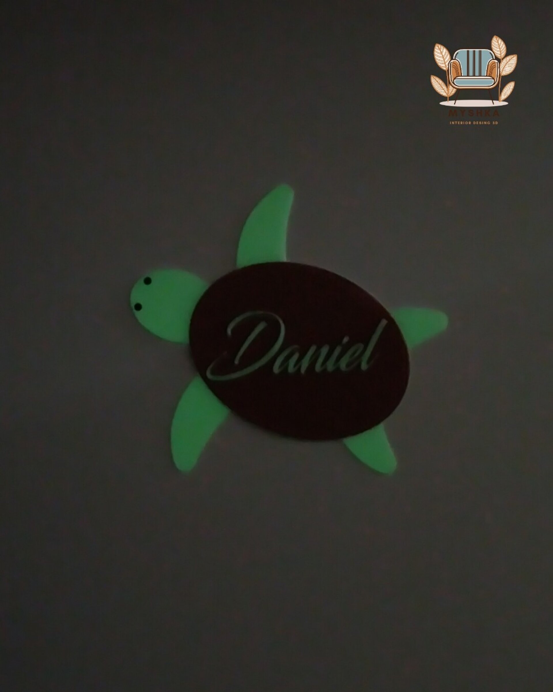 Fondo de mar Luminiscente con Tortuga personalizada - 4