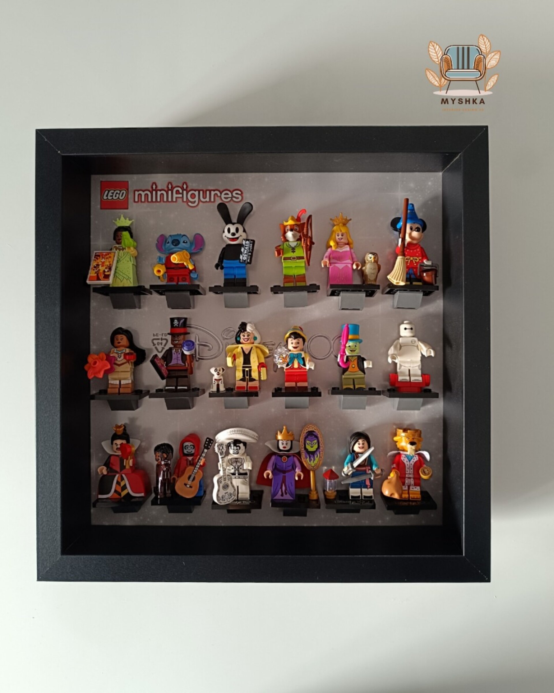 Marco exhibición LEGO® Minifiguras Disney 100 Blanco Brillante - 1