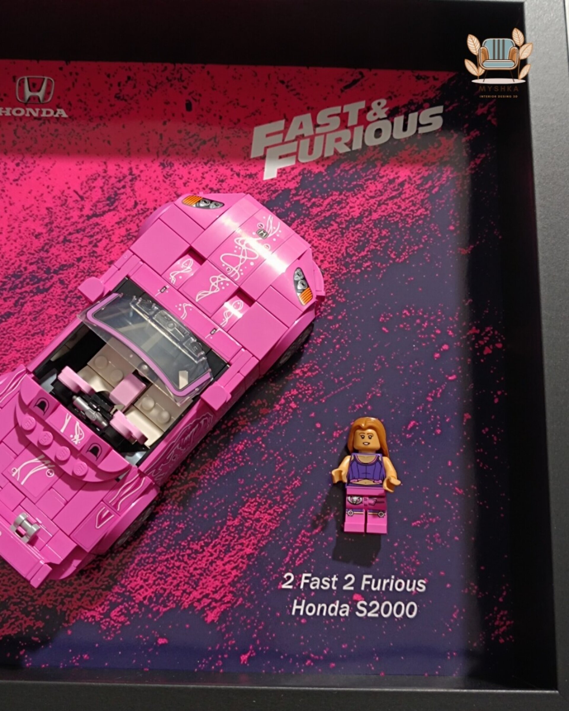 Marco expositor LEGO® Speed Champions Honda S2000 Pintura - 2