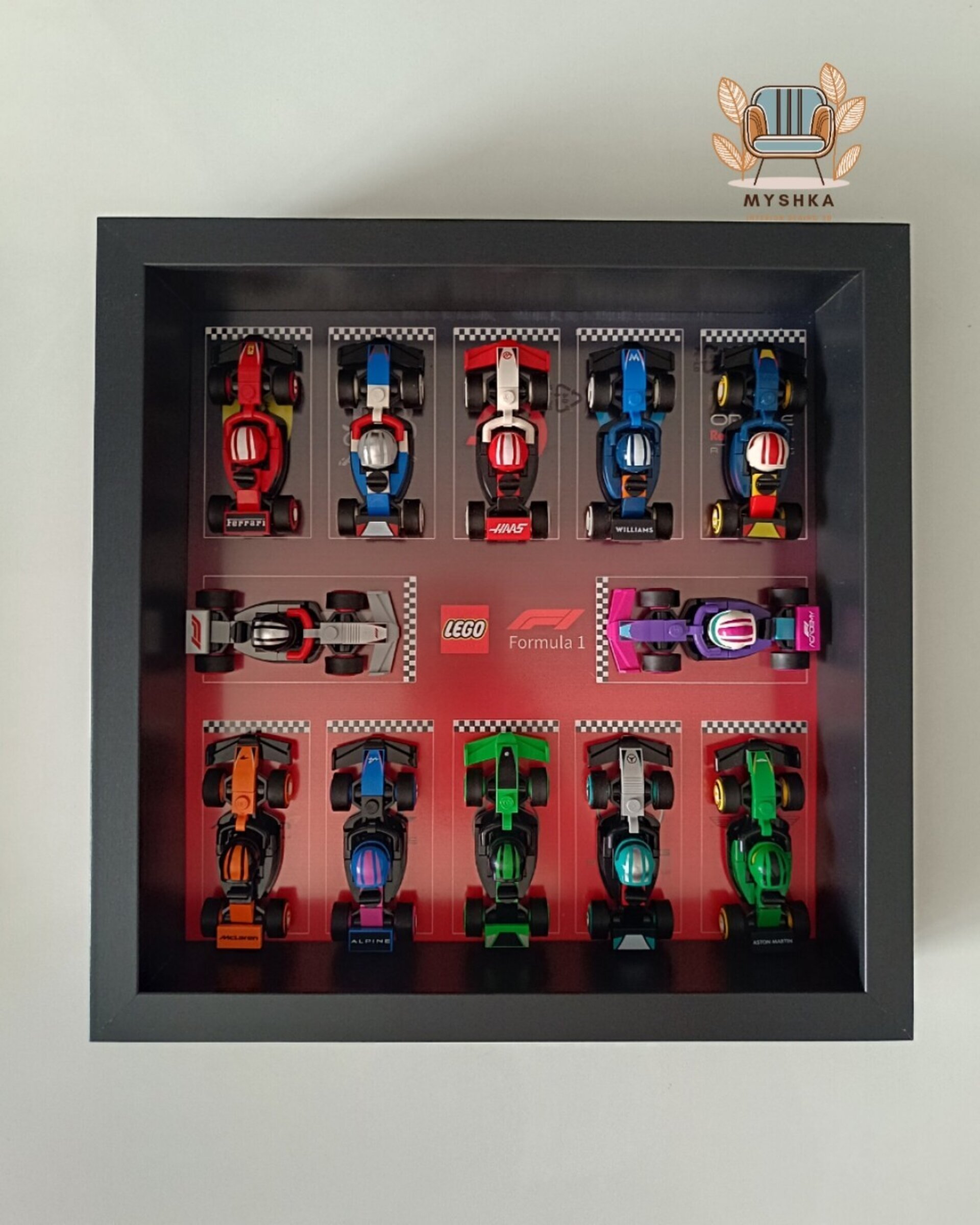Marco exhibición vehículos LEGO® Minifiguras Formula 1 - 1