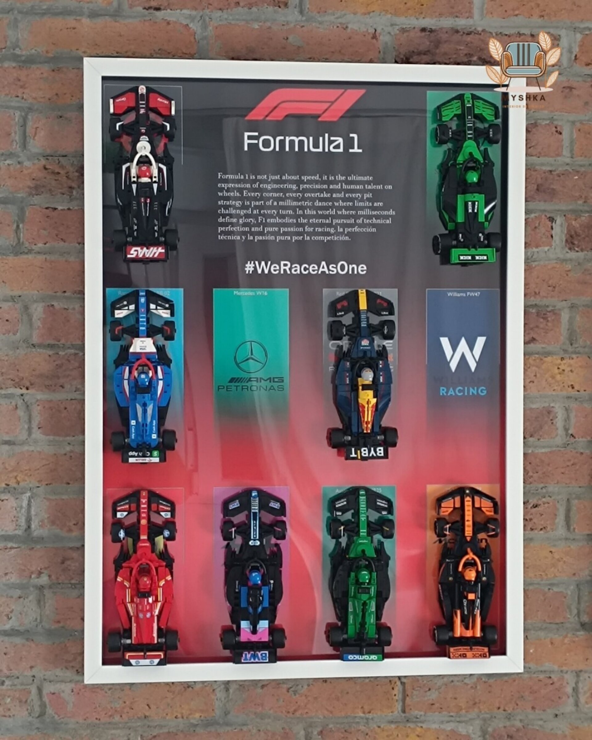 Marco Expositor Lego Speed Champions Formula 1 Rojo 50x70cm - 2