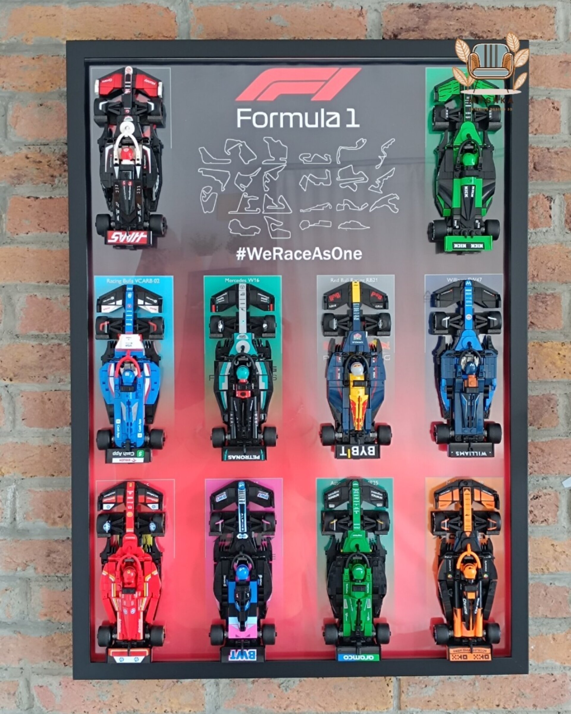 Marco Expositor Lego Speed Champions Formula 1 Rojo 50x70cm - 1