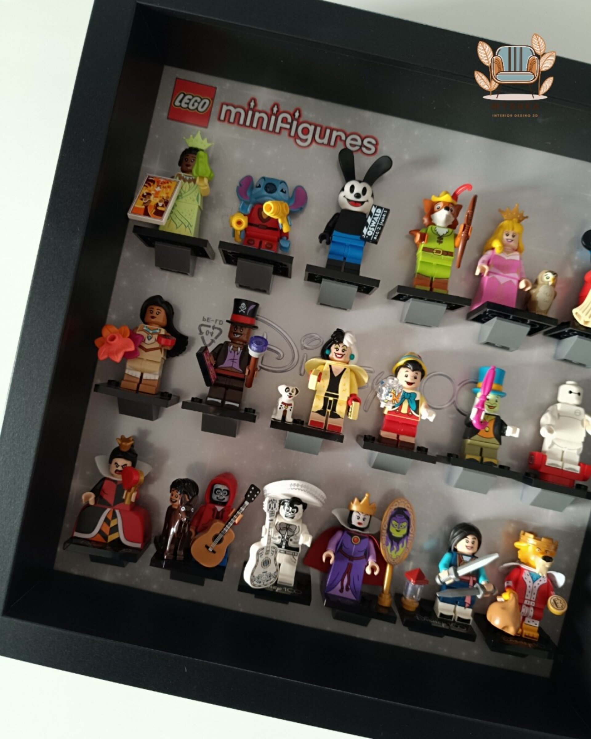 Marco exhibición LEGO® Minifiguras Disney 100 Blanco Brillante - 2