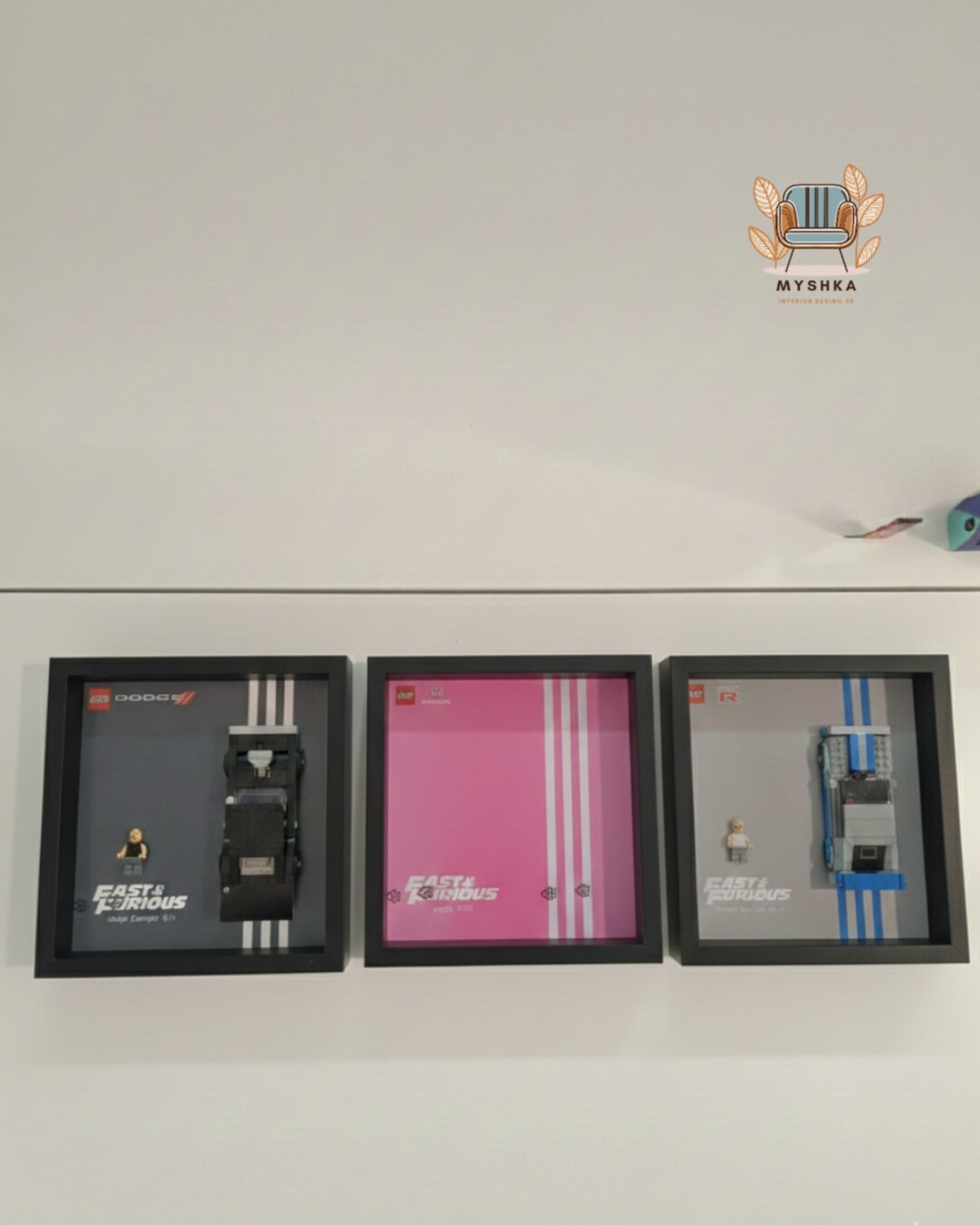 Marco expositor LEGO® Speed Champions Dodge Charger T/R Negro - 6