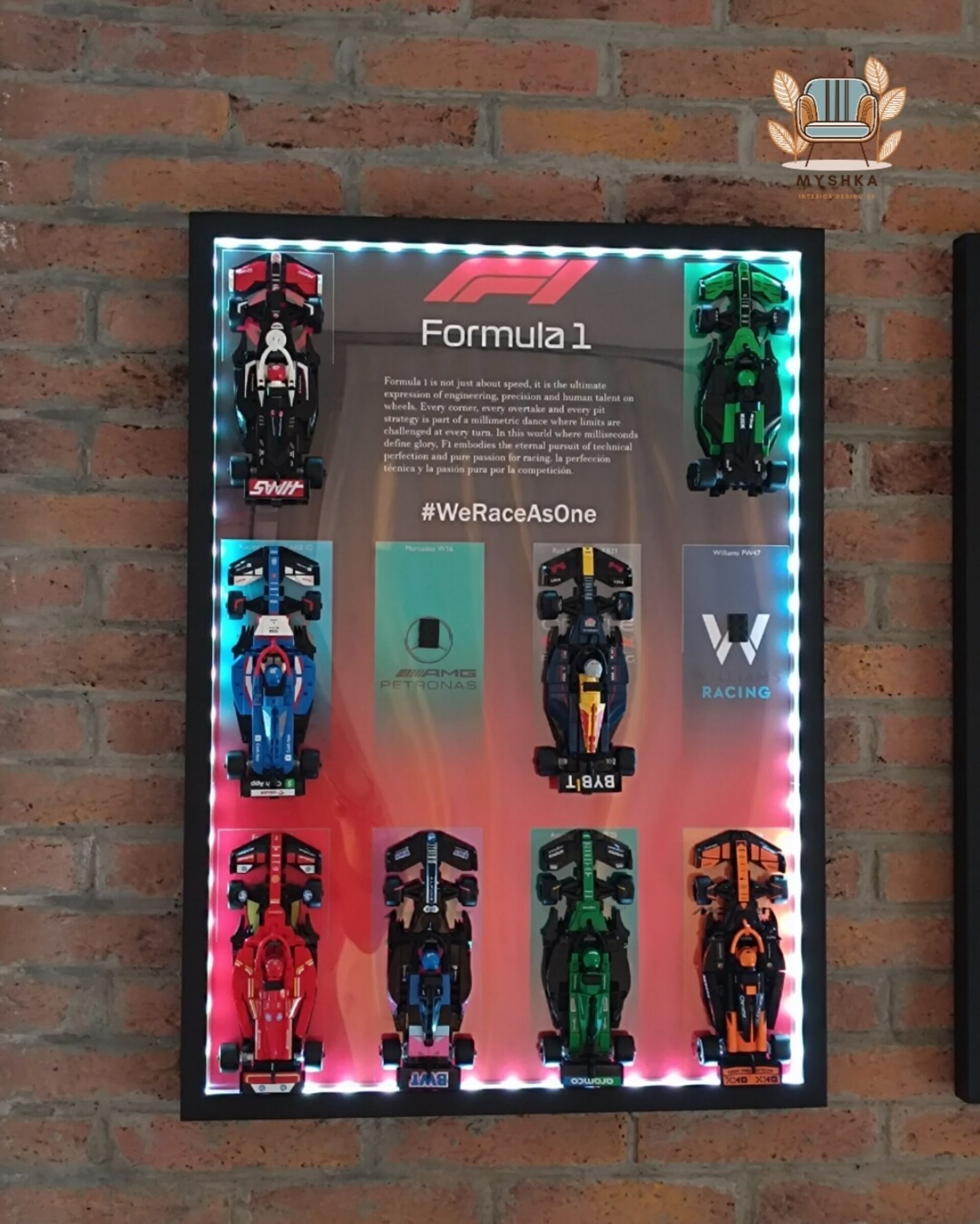 Marco Expositor Lego Speed Champions Formula 1 Rojo 50x70cm - 4